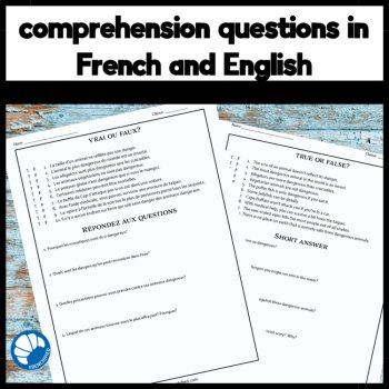 Intermediate French Reading Comprehension: Dangerous Animals + Questions, image 3