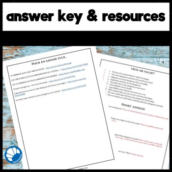 Intermediate French Reading Comprehension: Dangerous Animals + Questions, image 4