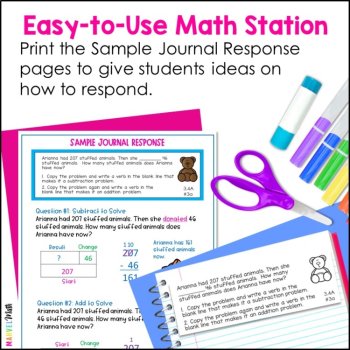 3rd Grade Addition Subtraction TEKS  Math Journal Prompts, image 4