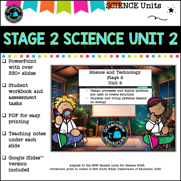 STAGE 2 UNIT 2 NSW aligned Science 2025 Complete Unit yr 3 and 4