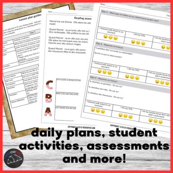 Les Achats Comprehensible Input unit 6 for beginning French CI - lesson plans, image 3