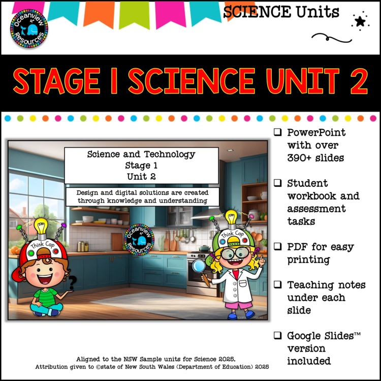 STAGE1 UNIT 2 NSW aligned Science Complete unit 2025 Design and digital solution