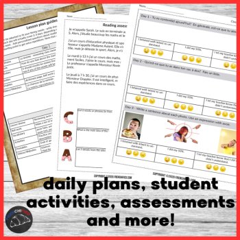 Beginning French Curriculum | Comprehensible Input Lesson Plans, Units 1-4, image 3