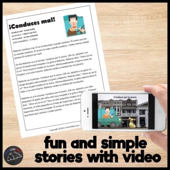 Beginning Spanish Comprehensible Input Readings and activities 4 short stories, image 2