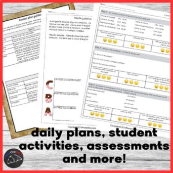J'aime Comprehensible Input unit 2 for beginning French curriculum complete unit, image 3
