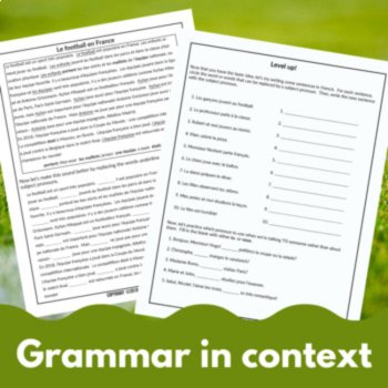 French Subject Pronouns Grammar Lesson Plan and Activities | Reading, image 4