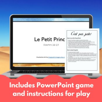 The Little Prince/Le Petit Prince ch. 26-27 French It's So Unfair Review Game, image 4