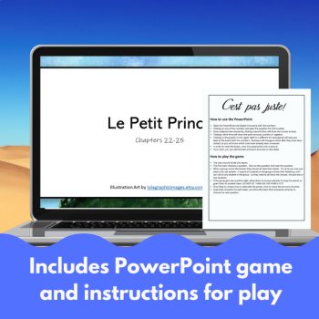 The Little Prince/Le Petit Prince ch. 22-25 French It's So Unfair Review Game, image 4