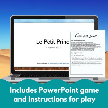 The Little Prince/Le Petit Prince ch. 16-21 French It's So Unfair Review Game, image 4