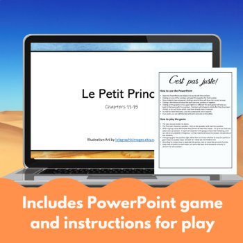 The Little Prince/Le Petit Prince ch. 11-15 French It's So Unfair Review Game, image 4