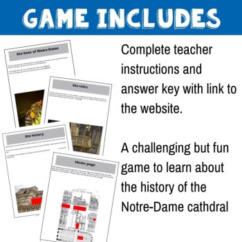 French and English escape room Notre Dame Cathedral French culture history, image 3