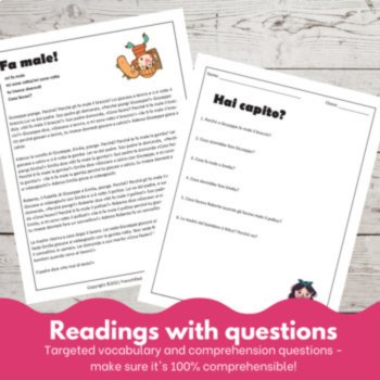 Beginning Italian Language 4 Short Stories Comprehensible Input short stories, image 2