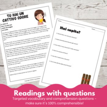 Beginning Italian Language Comprehensible Input Reading Un cattivo odore, image 2