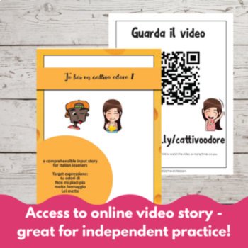 Beginning Italian Language Comprehensible Input Reading Un cattivo odore, image 4
