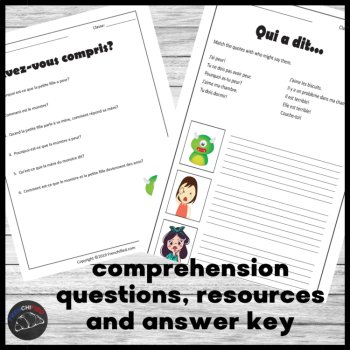 French Comprehensible Input Lesson Plan Le Monstre Sous le Lit beginning French, image 3