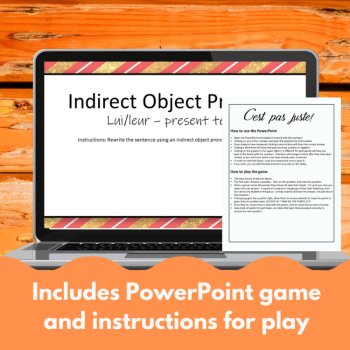 French Indirect Object Pronouns Practice activity It's so Unfair! Game, image 4
