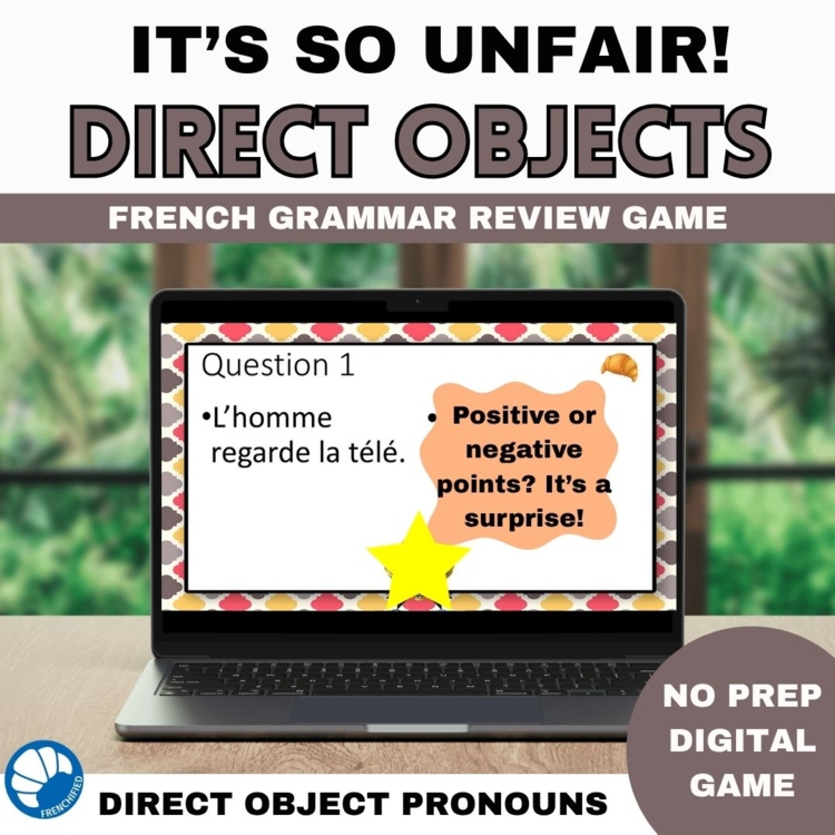 French Direct Object Pronoun Game | Grammar Practice PowerPoint