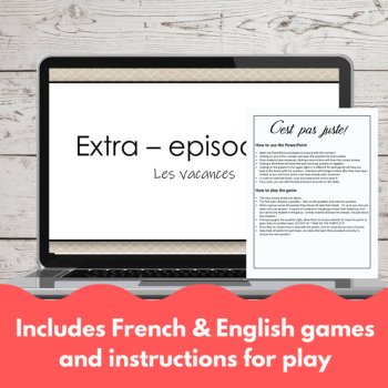 Extra French episode 11 It's not Fair review game for listening comprehension, image 4