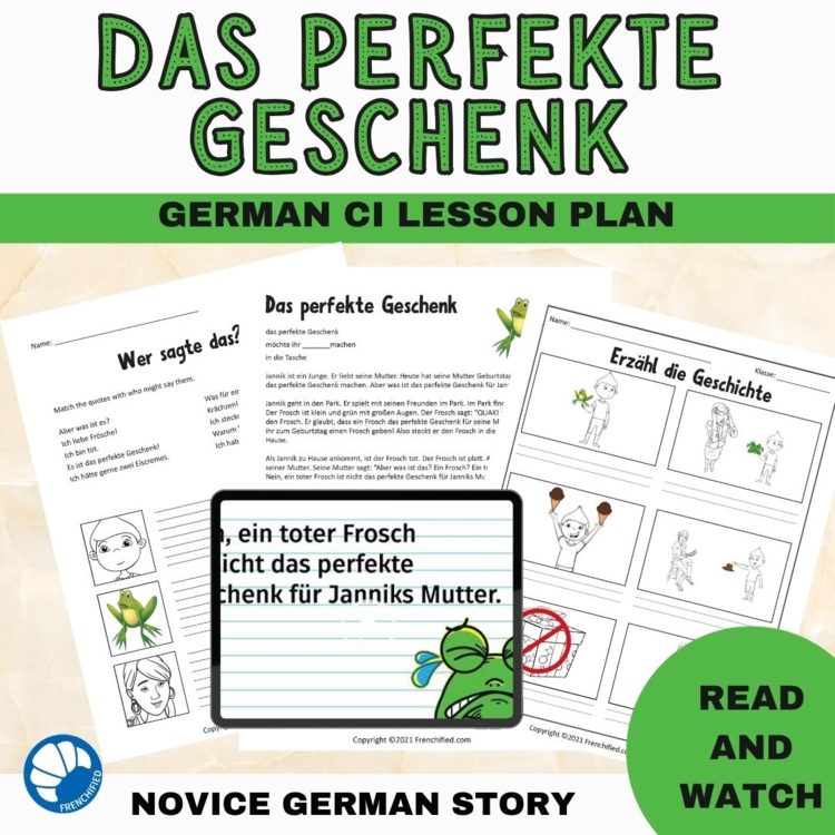 Beginning German Reading Short Story CI Sub Plan Das perfekte Geschenk