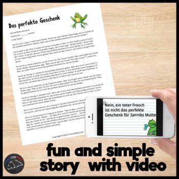 Beginning German Reading Short Story CI Sub Plan Das perfekte Geschenk, image 2