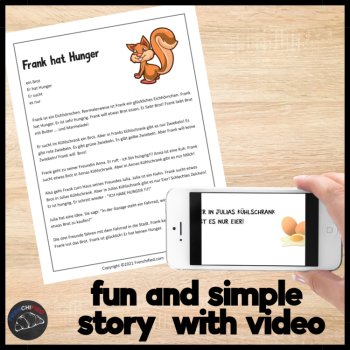 Beginning German Reading CI Short Story Frank hat Hunger, image 2