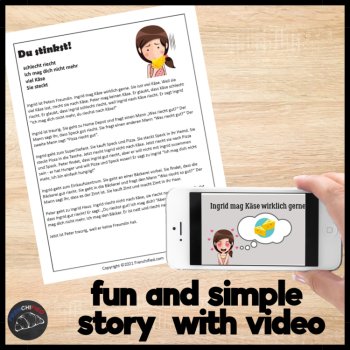Beginning German Reading Short Story Comprehensible Input Du Stinkst!, image 2