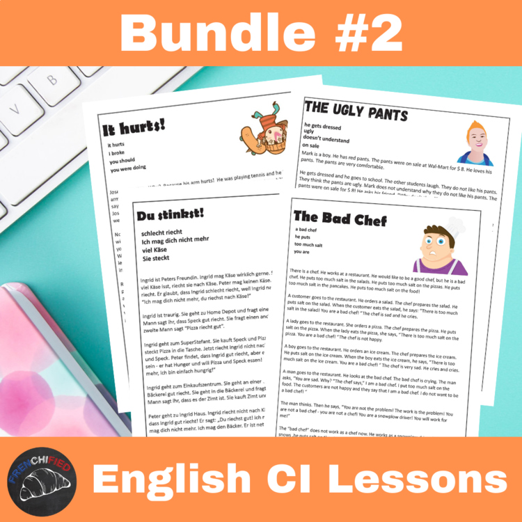 Comprehensible Input ESL/ELL Story Bundle, Reading & Listening Lessons