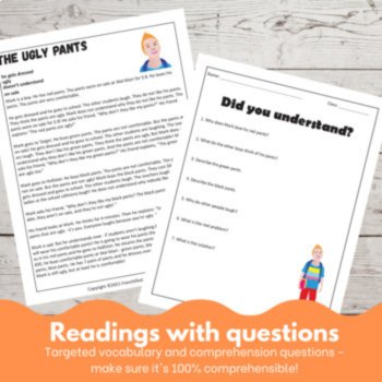 Comprehensible Input ESL/ELL Story Bundle, Reading & Listening Lessons, image 2