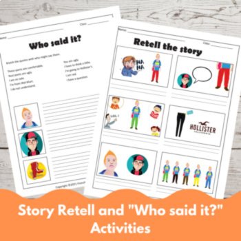 The Ugly Pants ELL Short Story, Comprehensible Input Reading Lesson, image 3