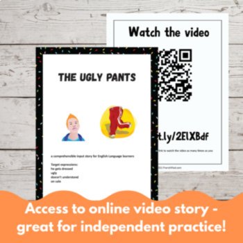 The Ugly Pants ELL Short Story, Comprehensible Input Reading Lesson, image 4