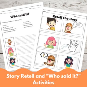 It Hurts! ELL Story Lesson, Comprehensible Input ESL Reading Activity, image 3