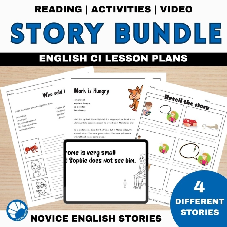 ESL/English Language Learners Reading and Listening Story Lesson Bundle #1