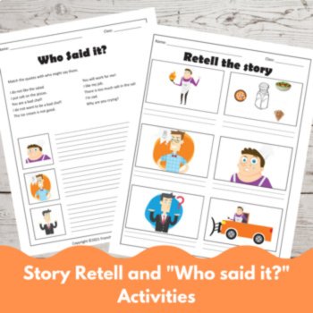 English Comprehensible Input Short Story & ELL Lesson Activities The Bad Chef, image 3