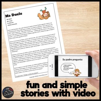 Beginning Spanish Comprehensible Input Readings and activities 4 short stories, image 2
