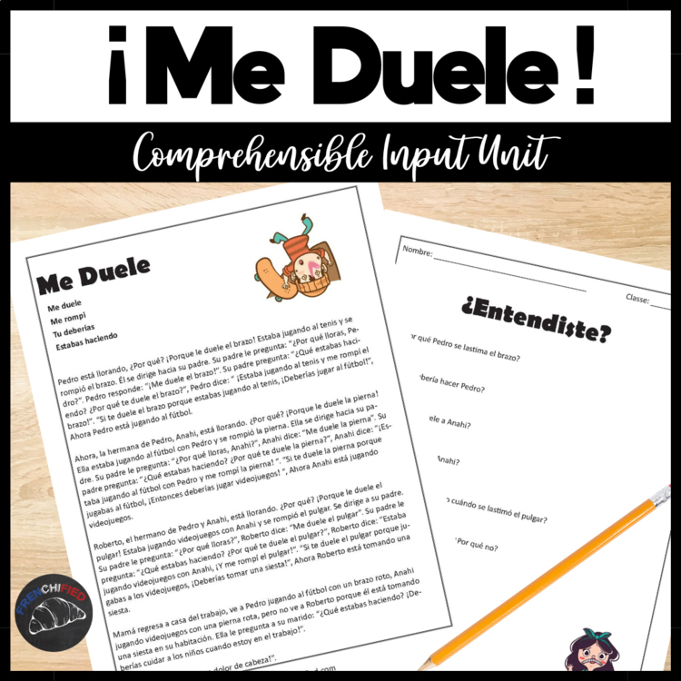 Me Duele Lesson | Beginning Spanish Comprehensible Input Story