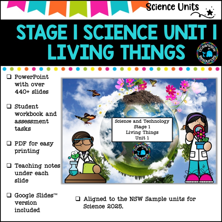 STAGE 1 UNIT 1 NSW Science Teaching unit- Living Things Years 1/ 2 complete unit