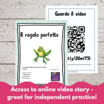 Beginning Italian language short story Comprehensible Input reading & activities, image 4