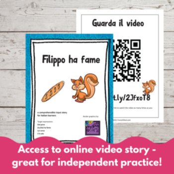 Beginning Italian language short story CI lesson plan Filippo ha fame, image 4