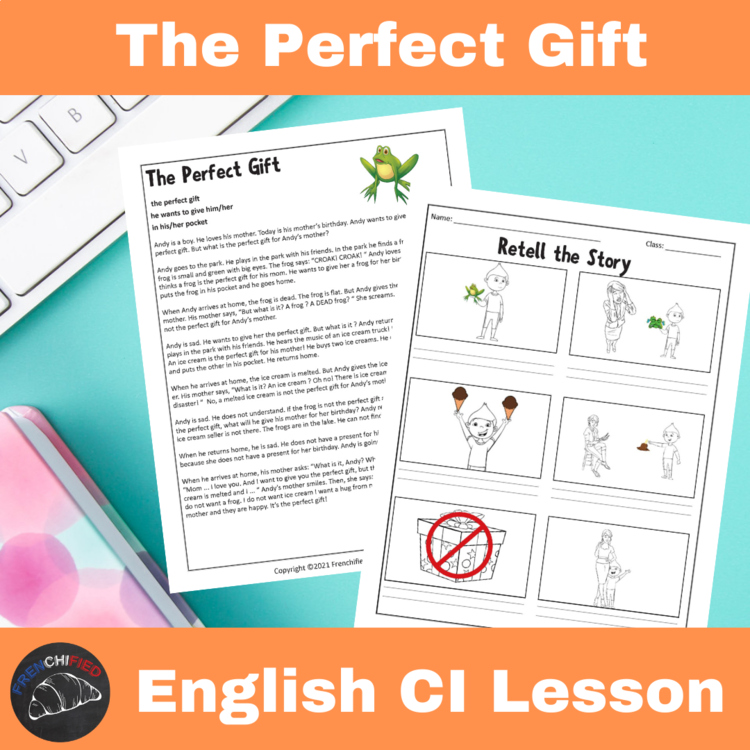 The Perfect Gift ESL Short Story, Comprehensible Input ELL Lesson