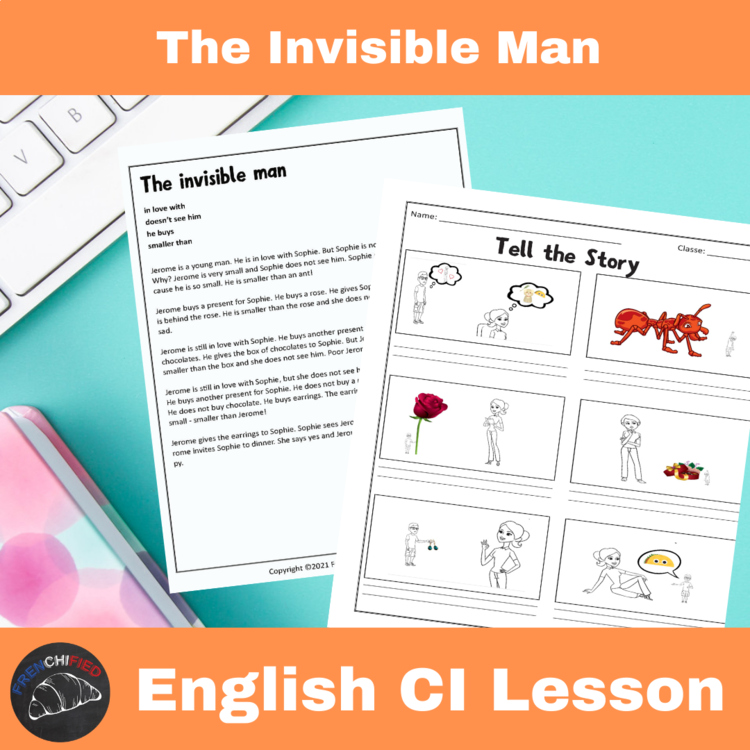 The Invisible Man ESL Short Story, Comprehensible Input ELL Lesson