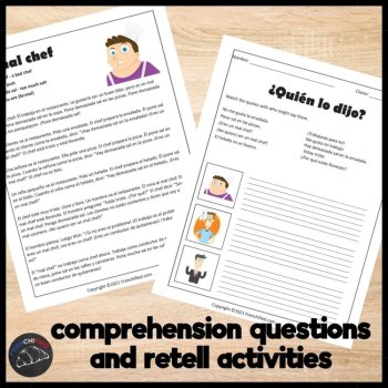 Comprehensible Input Spanish | 4 Short Story Lesson Plans bundle 1, image 3