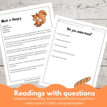 Mark Is Hungry ESL Short Story, Comprehensible Input ELL Lesson, image 2
