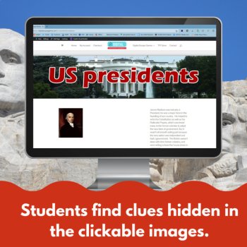 Presidents Day Digital escape room high school social studies US history, image 4
