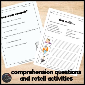 Novice French Comprehensible Input reading comprehension activity Mauvais Chef, image 3