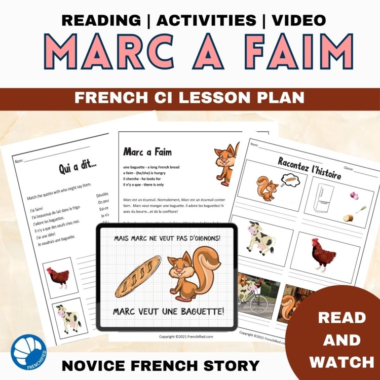Marc a faim | Short Story in French with Food & Comprehensible Input