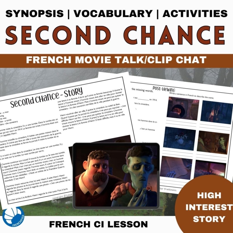 French listening comprehension activity CI movie talk - Second Chance