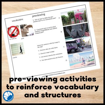 French Movie Talk Level 2 - Mr. Indifferent Kindness Listening Activity, image 3