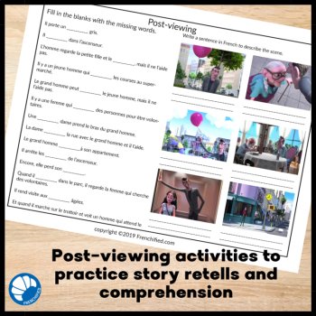 French Movie Talk Level 2 - Mr. Indifferent Kindness Listening Activity, image 4