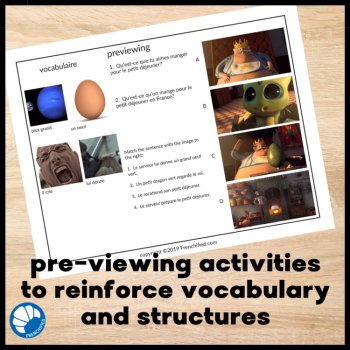 French listening comprehension activity and questions movie talk Breggfast, image 3
