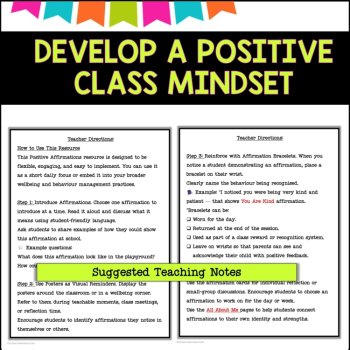 Positive Affirmations Children's posters and Reward wrist bands., image 3